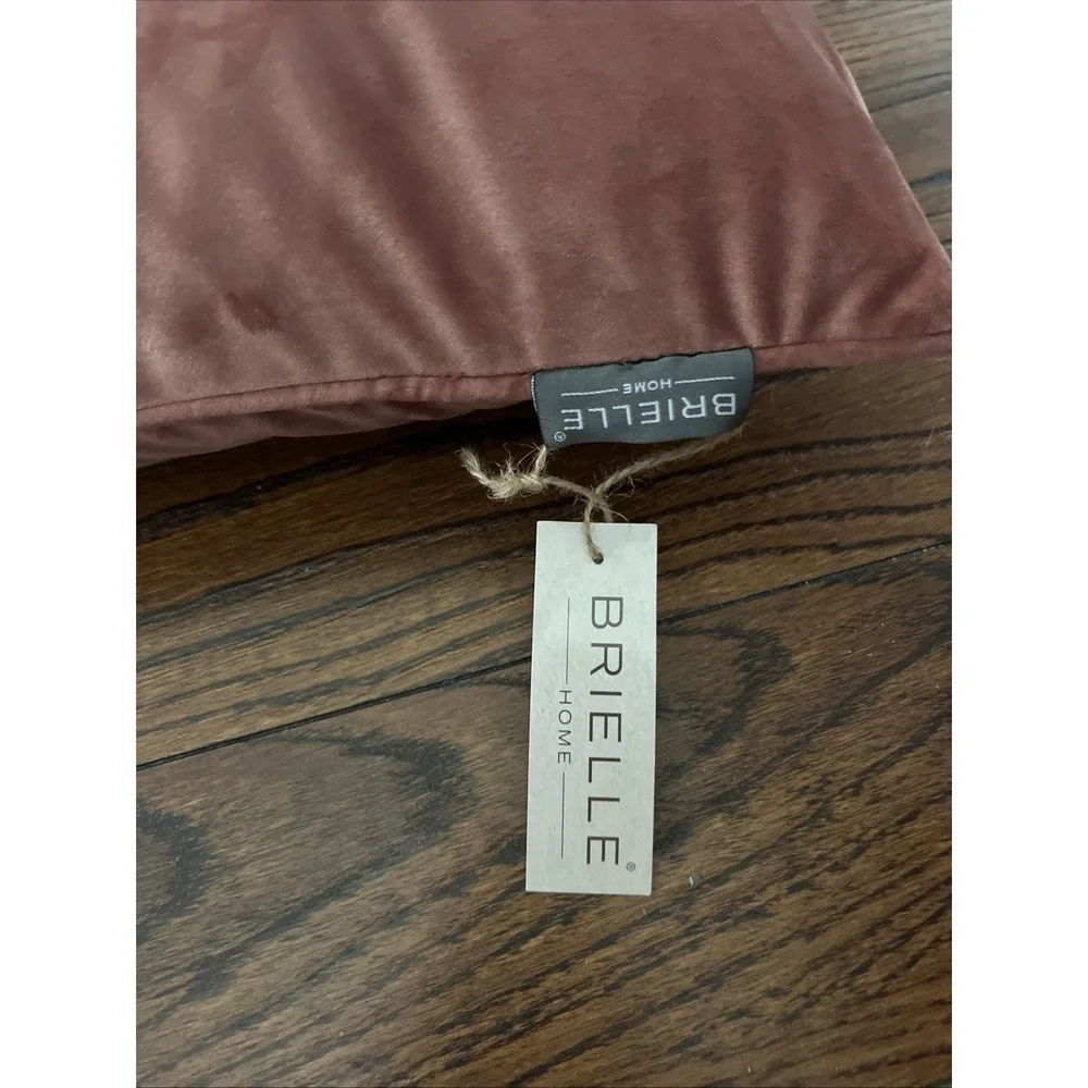Brielle Home Feather Filled Velvet Rose Pink 24